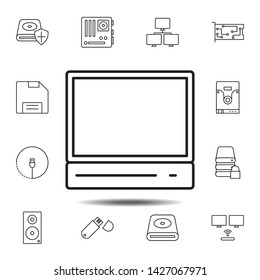 hardware, pc server icon. Simple thin line, outline vector element of hardware icons set for UI and UX, website or mobile application