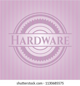 Hardware pink emblem