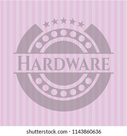 Hardware pink emblem