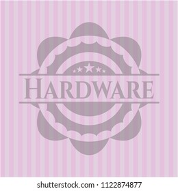 Hardware pink emblem. Vintage.