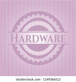 Hardware pink emblem. Vintage.