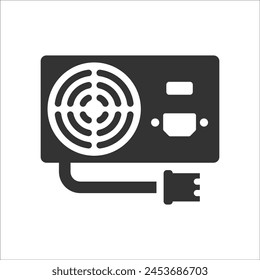 Hardware power supply Icon, Vector Graphics