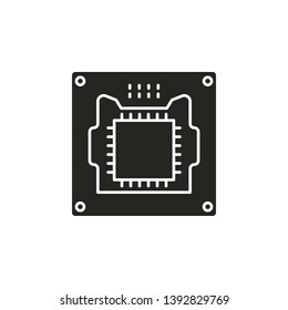 hardware, processor, chip icon. Simple glyph, flat vector of hardware icons for UI and UX, website or mobile application