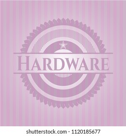 Hardware realistic pink emblem