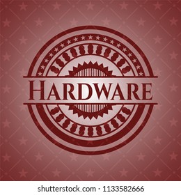 Hardware realistic red emblem