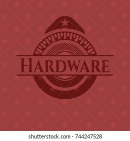 Hardware red emblem. Retro