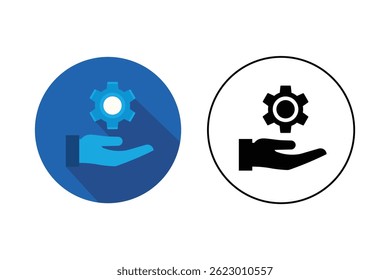 Hardware Repair Gear Icons, technical support icons, construction tools icons, repair service icons