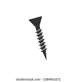 Hardware, screw icon. Vector illustration, flat design.