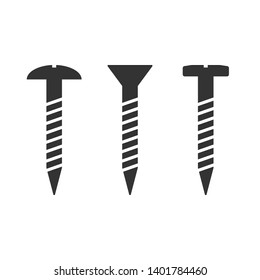 Hardware, screw icon. Vector illustration, flat design.