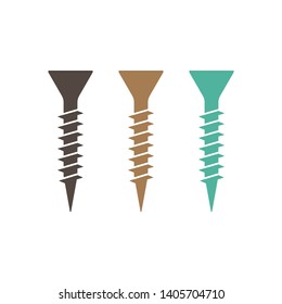 Hardware, screw icon. Vector illustration, flat design.