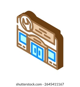 loja de hardware loja isométrica ícone vetor. loja de hardware loja sinal. símbolo isolado ilustração