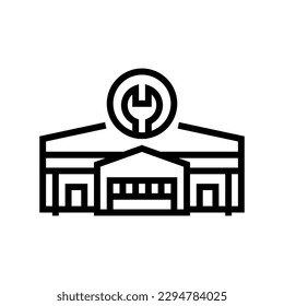 hardware shop shop line icon vector. hardware shop shop sign. isolated contour symbol black illustration