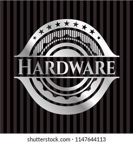 Hardware silvery shiny badge