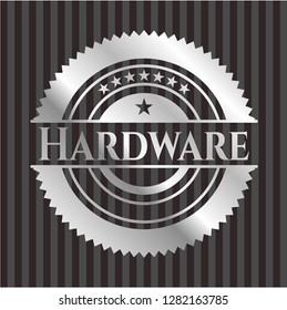 Hardware silvery shiny emblem