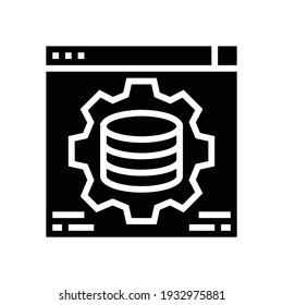 hardware solution digital processing glyph icon vector. hardware solution digital processing sign. isolated contour symbol black illustration