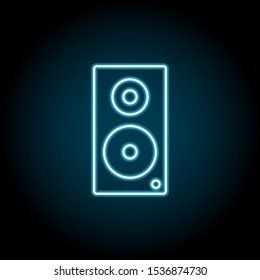 hardware, speaker neon icon. Simple thin line, outline vector of hardware icons for UI and UX, website or mobile application