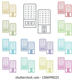 hardware, speakers multi color icon. Simple thin line, outline vector of hardware icons for UI and UX, website or mobile application