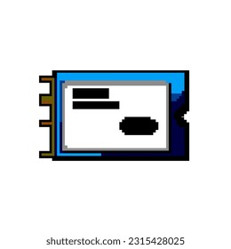 vector retro de arte de píxel de juego de almacenamiento ssd de hardware. dispositivo de memoria de bits, almacenamiento ssd de hardware de disco de unidad. ilustración vintage antigua