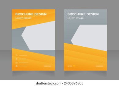 Hardware store blank brochure design. Template set with copy space for text. Premade corporate reports collection. Editable 2 paper pages