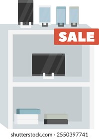 Hardware Store Digital Device Sale Vector Illustration