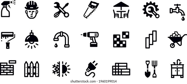 hardware store icons vector design 