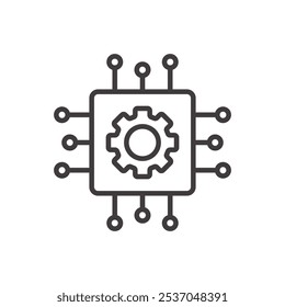 HARDWARE stroke icon in black