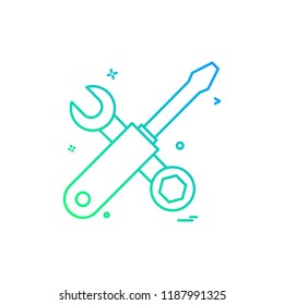 Hardware tool icon design vector