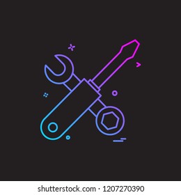 Hardware tool icon design vector