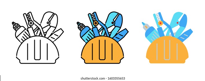 hardware or tool icon set isolated on white background for web design ,Service concept