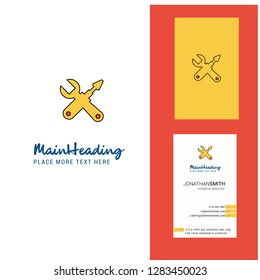 Hardware tools  Creative Logo and business card. vertical Design Vector