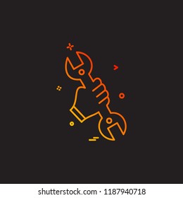 Hardware tools icon design vector