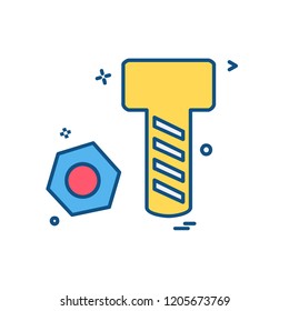 Hardware tools icon design vector