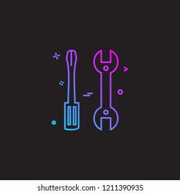 Hardware tools icon design vector