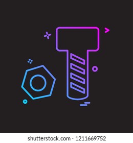 Hardware tools icon design vector