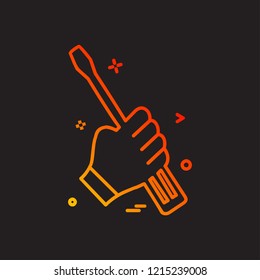Hardware tools icon design vector