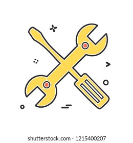 Hardware tools icon design vector