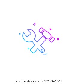 Hardware tools icon design vector 