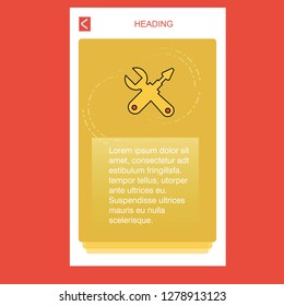 Hardware tools  mobile vertical banner design design. Vector