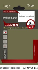 Hardware Tools Paper Card Layout Design