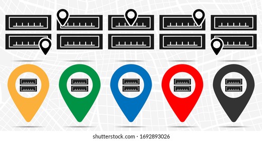 Hardware, usb portable icon in location set. Simple glyph, flat illustration element of hardware theme icons