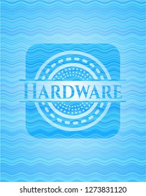 Hardware water representation badge background.