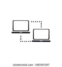 hardware,laptop, pc, connection, LAN icon. Simple thin line, outline illustration of hardware icons for UI and UX, website or mobile application