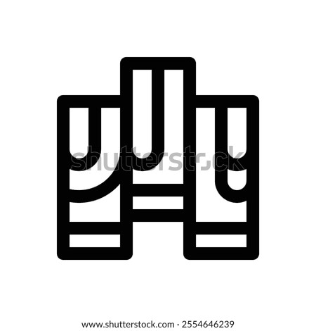 Hardwood flooring. Editable stroke icon on white background.