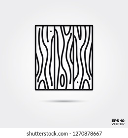 Hardwood flooring line icon vector illustration. Home decoration and interior symbol.