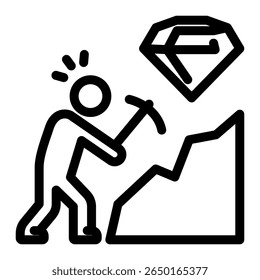 Hardwork Icon Element For Design