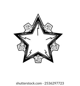 Logotipo de ilustração de Estrela de trabalho duro adequado para música ou estúdio de gravação