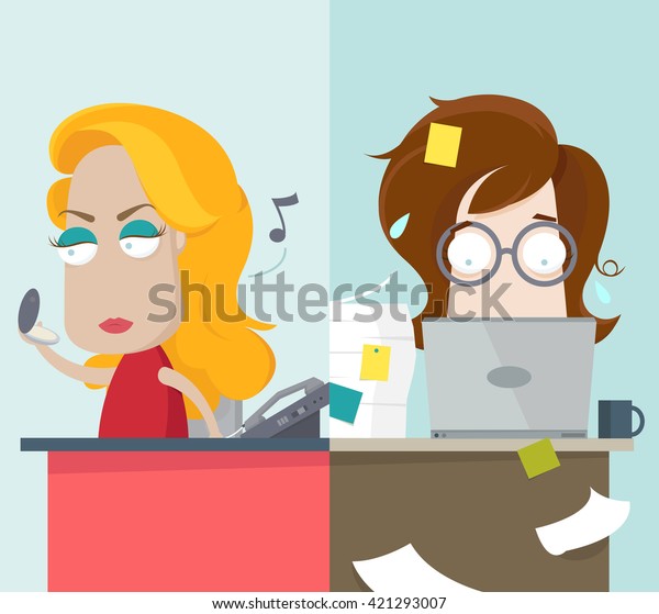 Hardworking And Lazy Office Workers