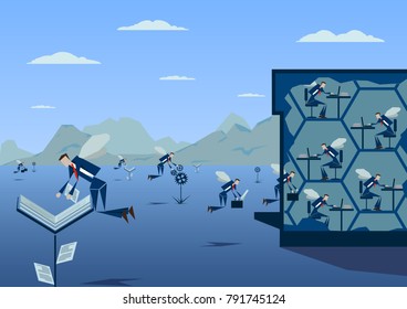 hardworking people - vector