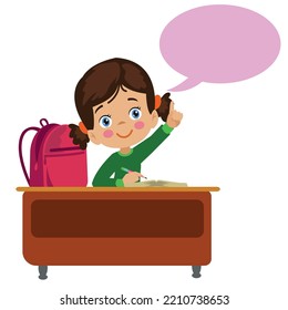 fleißige Schüler, die Finger in der Klasse heben