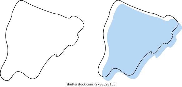 Hardy County West Virginia map outline silhouette graphic illustration vector design with Moorefield county seat.